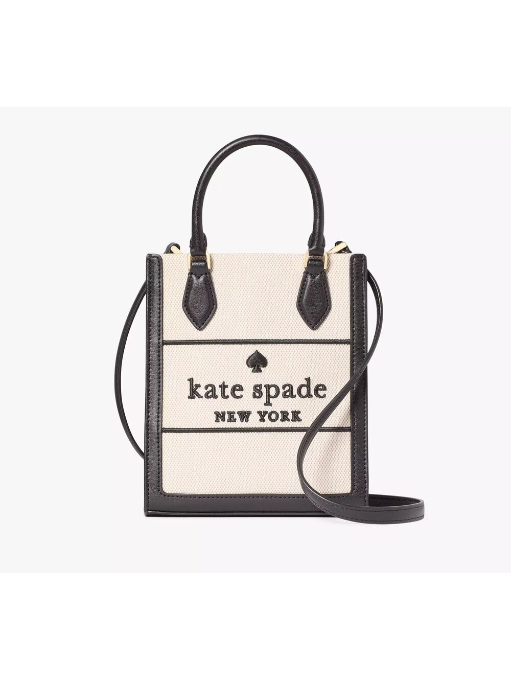 Kate Spade New York Ellie Canvas Mini Tote Crossbody Bag Black ($329)